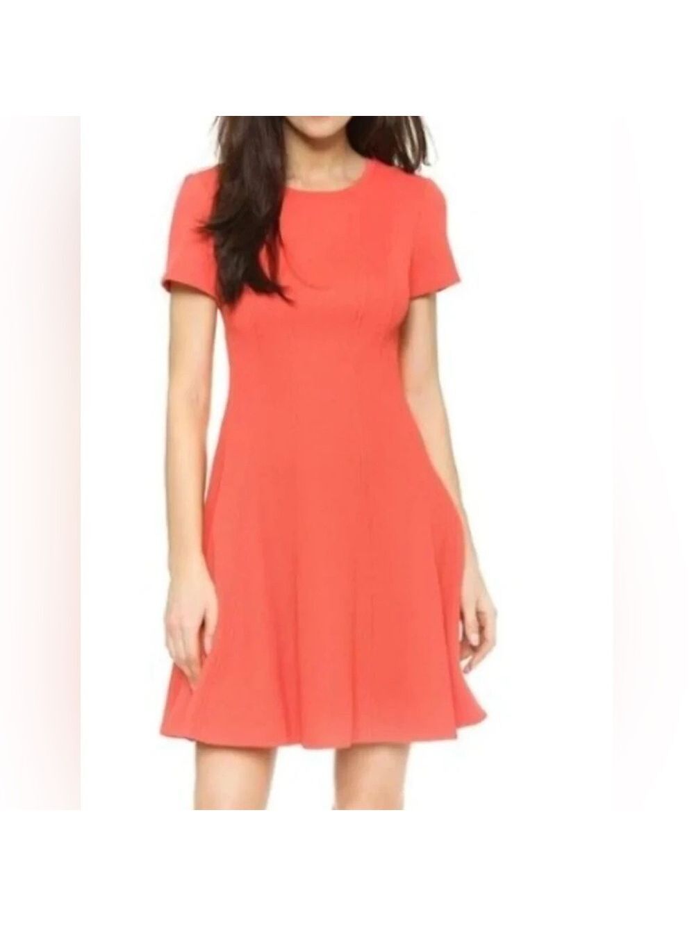 Rebecca Taylor Short Sleeve Fit & Flare Knit Round Neck Dress Sz 0
